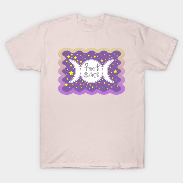 PURPLE MOON GODDESS T-Shirt by SortaFairytale